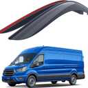 Goodyear Shatterproof Window Deflectors for Ford Transit 2014-2026, Tape-on Rain Guards, Window Visors, Vent Deflector, Vent Visor, Truck Accessories, 2 pcs - GY003242LP