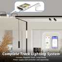 Magnetic Track Lighting Rail, 4-Wire Recessed Aluminum Rail for LED Track Light System, Flush Mount 24V Low Voltage Adjustable Track for Ceiling (39.4inch/3.3ft), 1 Pack Track Rail