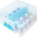 ArtBin Super Satchel Double Deep Compartment Box - Art Storage with 8 Removable Compartments, Smart Closure for Craft Supplies (Pack of 1, Aqua)