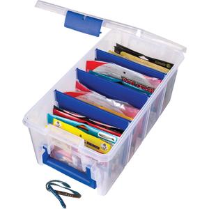 Flambeau Outdoors 4510 Clear Fishing Tackle Box Organizer - Super Half Satchel Soft Fishing Lure Storage Boxes, Bait Box Fishing Tackle Organizer, Tuff Tainer Tackle Box with Zerust Anti-Rust Dividers