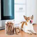 Geyecete Airtight Dog Food Storage Container Large Glass Food Storage Jar with Airtight Wooden Lid glass canisters dog treat storage 64 FL OZ(1900ml)