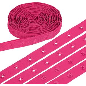 Uxcell 8 Yard Snap Button Tape, Polyester Plastic Snap Button Trim, Sewing Press Stud Ribbon Replacement for DIY Craft Clothes Fabric Sewing, Magenta