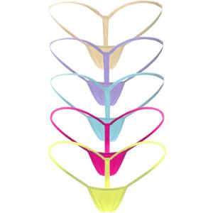 Mbotnee Women's G-Strings Micro Thongs Tiny Panties Underwear (Large)