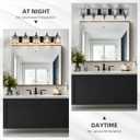 5-Light Black Bathroom Light Fixtures Over Mirror Modern Vanity Lights Crystal Wall Sconce Vintage Bathroom Lighting with Crystal Shade E26 Base for Bedroom, Living Room, Hallway