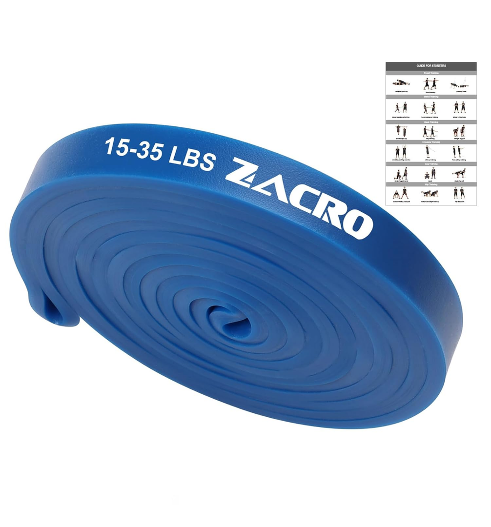 Zacro Resistance Bands, 6 Resistance Levels Pull Up Assistance Bands, Exercise Bands for Men&Women, Heavy Duty Resistance Band Set with Door Anchor, for Working Out, Muscle Training, Physical Therapy