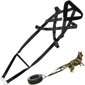 PET ARTIST Dog Sled Harness for Large Work Dogs, Dog Pulling Sledding Harnesses for Behaviors Training,Weight Pulling,Canicross,Ski-Joring (Black)