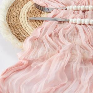 2 x DOLOPL Pink Table Runner for Bridal Shower Decorations,10FT  Blush Pink Cheese Cloth Table Runner for Baby Shower, Wedding, Gender Reveal Party Decorations