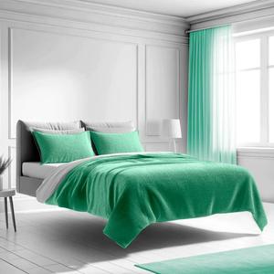 Mezzati Bedspread Coverlet Set Carnival Aqua  Prestige Collection - Comforter Bedding Cover  Brushed Microfiber Bedding 3-Piece Quilt Set (King/Cal King, Carnival Aqua)