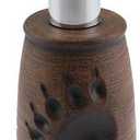Bear Paw Print Liquid Soap Lotion Pump Dispenser, 7.5", Brown Tan, Rustic Bathroom Decor