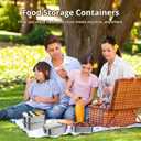 4 PCS Bento Boxes, 850 ML Stainless Steel Lunch Boxes, Food Storage Containers, Portable Metal Lunch Containers, Lockable Clips to Leak Proof, Reusable Dishwasher Safe Lunch Snack Boxes