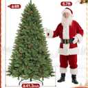 Decoway 6FT Artificial Christmas Tree: Unlit Green Xmas Pine with Pinecones and Metal Stand for Indoor - Holiday Decoration for Porch Living Room Easy Assembly