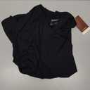 YUCOLEN Long Sleeve Shirts for Women Loose Fit V Neck Side Split Basic Casual Blouses Tunic Top to Wear with Legging (Large, Black)