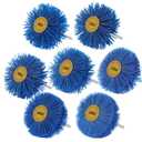 Tioncy 7 Pcs Nylon Wheel Brush Abrasive Grinding Head Nylon Drill Brush with 1/4" Shank, (80 120 180 240 320 400 600) Grits, Sanding Mop Abrasive Wheel for Removal of Rust Corrosion Paint