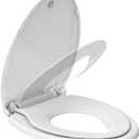 Toilet Seat, Elongated Toilet Seat with Toddler Seat Built in, Potty Training Toilet Seat Elongated Fits Both Adult and Child, with Slow Close and Magnets- Elongated