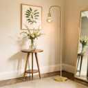 Oneach 63.75'' Industrial Antique Brass Gold Minimalist Floor Lamp for Living Room, Bedroom and Office