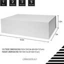 Upgrade 1PCS White Hard Extra Large Gift Box with Lid,16.5 x13 x5.3 Inch, Magnetic Gift Boxes for Clothes Robe Wedding Dress Sweater and Gifts,Reusable Foldable Bridesmaid Proposal Box