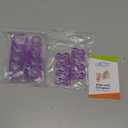 Chiroplax Toe Separators Stretchers Silicone Gel Spreader Spacer for Bunion Bunionette Relief Hammer Overlapping Toe Straightener Corrector (2 Pairs w/Pouch - Lavender)