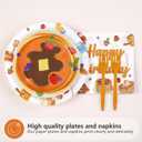 96Pcs Pancakes 1st Birthday Party Decorations, Serves 24 | Pancakes Plates and Napkins Our Short Stack is Turning One Tableware Set for Breakfast Pancake 1st Birthday Party Supplies