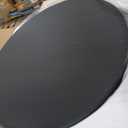 MAKE CHANGES 48" Folding Round Table, Heavy Duty Plastic Commercial Dinner Table with Foldable Steel Legs, Portable Banquet Table for Party, Events, Office, Indoor, Outdoor, Black