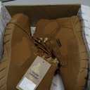 FREE SOLDIER Men's Durable Work Boots 6 Inches Lightweight Waterproof Hiking Boots Suede Leather Tactical Boots (10.5, Brown)