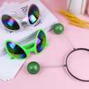 2 Pairs Alien Headband and Glasses, Alien Antenna Headband for Adult Women Space Theme Costume for Halloween Dress Up