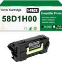 58D1H00 High Yield Toner Cartridge Use for MS725 MS821 MS822 MS823 MS824 MS825 MS826 MX721 MX722 MX725 MX822 MX824 MX826 Printers (1 Black)