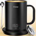 Rechargeable Self Heating Coffee Mug, Fast Heating & High Temperature, 14 Oz App-Controlled Heated Coffee Mug, 1F Precise Temperature Control Smart Mug Warmer for 150 Min Use