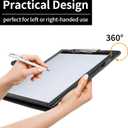 Professional Padfolio with Clipboard, Faux Leather Portfolio Folder Binder, Legal Pad Holder for A4 Letter Size Notepad, Resume, Writing Pad, Ideal Organizer for Business Office Conference, Black