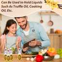 Vanilla Extract Bottles, Flip Top Bottles, 10pcs Stickers, Gift Set (White, 8.5Oz)