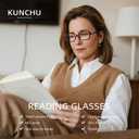Reading Glasses for Women Men, Stylish Small Square Blue Light Blocking Readers for Women Men,Cheaters