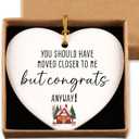 New House Gift Ideas New Apartment House Warming Gifts for Men Women Congratulations New Home Christmas Ceramic Heart Ornament