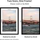 YESKAY 24x36 Picture Frame Black Set of 3, Display Pictures 20x30 with Mat or 24 x 36 Without Mat, Poster Frames 24x36 for Wall Hanging Horizontal and Vertical