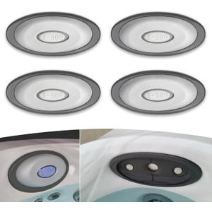 4 Pack 2472-824 Spa Oval Pillow Insert + Back Mount with LED Compatible Insert Fit for 20042018 Jacuzzi J-300 Series Hot Tubs & Spas
