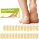 Bukihome Hydrocolloid Gel Blister Bandages - 25ct - Adhesive Blisters Bandages - Waterproof Blister Pads for Heel, Feet, Toe, Fingers - Gel Blister Prevention for Travel,Hiking (Heel Pack)