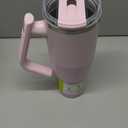 V180 40oz Insulated Tumbler with Lid and Straw, 180° Rotating Handle for Easy Grip, Keeps Drinks Hot or Cold, BPA-Free Stainless Steel, Cup Holder Friendly Travel Mug and Water Bottle, Pink