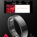Smart Ring for Men Women Ladies Smart Health Ring Gesture Control Heart Rate Monitor Sleep Tracker Fitness Ring Pedometer Calories Step Counter IP68 Waterproof Compatible with iOS Android Phones