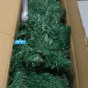 Annecy 6ft Pre-Lit Fir Pencil Christmas Tree, Green Classic Artificial Slim Skinny Christmas Tree for Home, Office, Shop, Party Decoration w/ 400 Tips, 200 Warm White Lights, Metal Hinges & Base, 6 ft