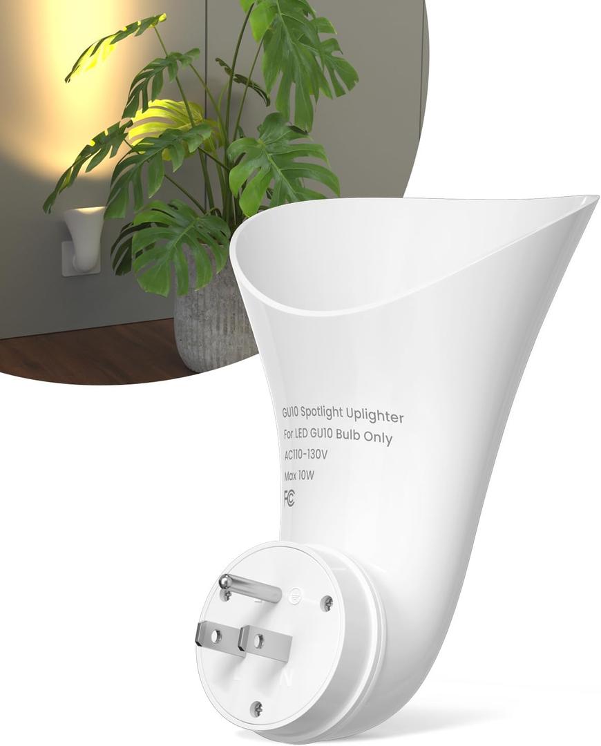 Plug in Wall Light GU10 Spotlight Uplighter Plugin Wall Sconce Indoor Wall Lights for Living Room Hallway Bedroom (Bulb Not Included)