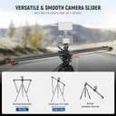 NEEWER 47.2"/120cm Motorized Camera Slider, DSLR Carbon Fiber Dolly Rail Slider with App Control, 4400mAh F750 Battery for Time Lapse Photography, Supports Video Mode, NOT Include Charger, ER1