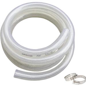 1" ID x 1 19/64" OD - 50 Ft High Pressure Braided Clear PVC Vinyl Tubing Flexible Vinyl Tube, Heavy Duty Reinforced Vinyl Hose Tubing, BPA Free and Non Toxic