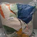 Yogeneg King Quilt Bedding Set,Green Yellow Botanical Pattern White King/Cal King Quilt Set,3 Piece Lightweight Soft Summer Bedspread Coverlet with 2 PIillow Shams,All Season(White,110"x96")