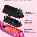Terviiix Hair Straightening Brush Magenta - Rapid Heat Hair Straightener Brush 450F in 20S, Ionic Technology, 13 Settings, Dual Voltage, Anti-Scald, for Frizz Control & Daily Styling