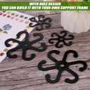 2 x BOXOB 4pcs Plant Stem Support, Acrylic Reusable Leaf Holder with Holes 2 Size Flowers Stabilizer Grapple Stake Accessories Essentials for Thriving Indoor Growth(Black)