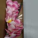 Birthday Gifts for Women 10pcs White Hot Pink Flowers PU Real Touch Flowers Hawaiian Plumeria Frangipani Artificial Flowers for DIY Birthday Gifts Wedding Gifts Home Decor Table Centerpiece