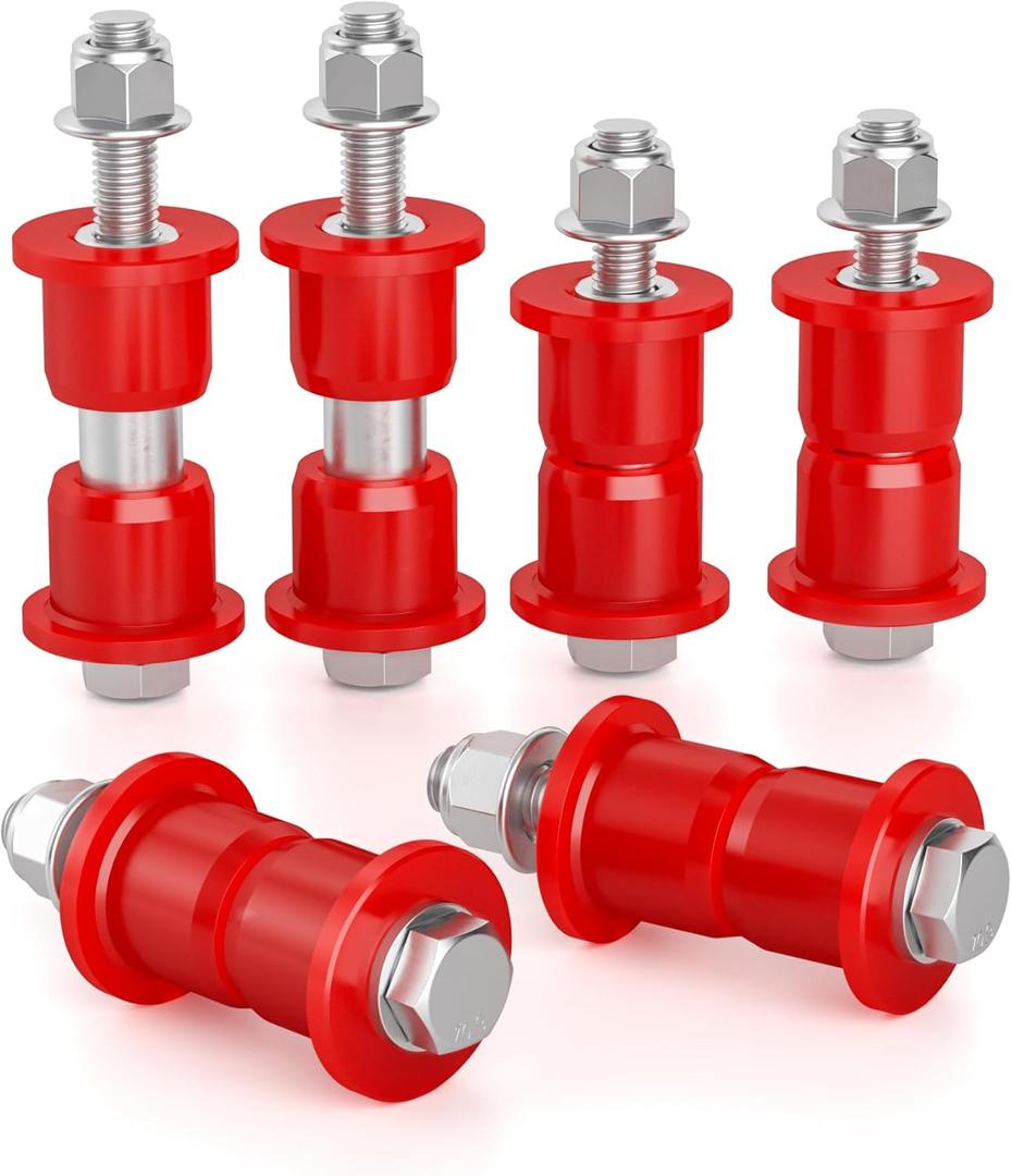 Ezgo RXV Front Bushing Kit with Screws, Golf Cart Front A ARM Polyurethane Bushings and Sleeves for 2008-Up EZGO RXV Electric and Gas, GolfCart Suspension Replace Parts 608086 601340 602085
