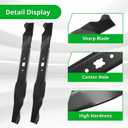 942-0741A Mower Blade for 21‘’ Deck, Compatible with T roy Bilt TB130 TB240 TB230 TB200 TB210 TB160, C raftsman M230 M250, C ub Cadet, M TD 21'' Mower, Replace 742-0741, 742-0741A, 942-0741, 6-Pack