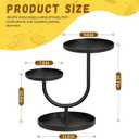 Cupcake Stand 3 Tier Metal Cake Stand Black Dessert Table Display Set Round Display Stands Cookies Fruit Serving Tray for Cupcakes, Pastries, Fruit & Veggie