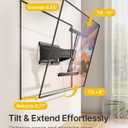 monTEK 0.77" Ultra Slim TV Wall Mount for 43-90 Inch TVs, Swivel & Tilt & Leveling & Extension Wall Mount TV Bracket with Articulating Dual Arms, Low Profile Full Motion tv Mount, 4X Weight Tested