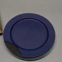 Berglander Plastic Plates Set of 8 Pieces 10", Reusable Flat Dinner Plates, Salad Plates, Pasta Bowls, Dishes Set Easy to Carry for Home, Garden, Picnic, Camping, Outdoor Assorted