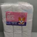Disposable Dog Diapers Female 90 Count Doggie Diapers for Female Dogs (Waist 16-22 in XL) Super Absorbent Extra Large Dog Pads for Heat Excitable Urination or Incontinence - Pink